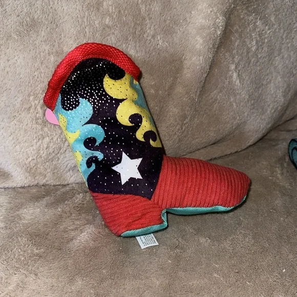 Bark boot scoot boogie medium dog toy cowboy boot New - Picture 3 of 8
